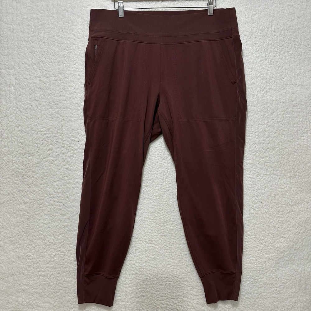 Athleta Venice Velvet Stripe Decadent‎ Chocolate Jogger Pants Size 1X